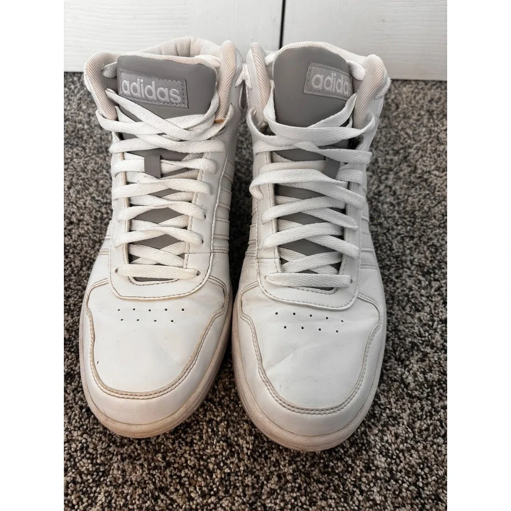 Adidas Hoops Mid 2.0 Sneakers High Top Shoes White Athletic Shoes SIZE‎ 10